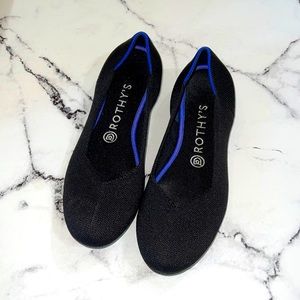 Rothy’s flat round black size 8